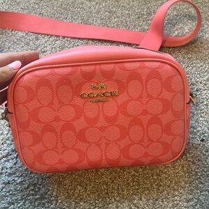 pink coach monogram purse